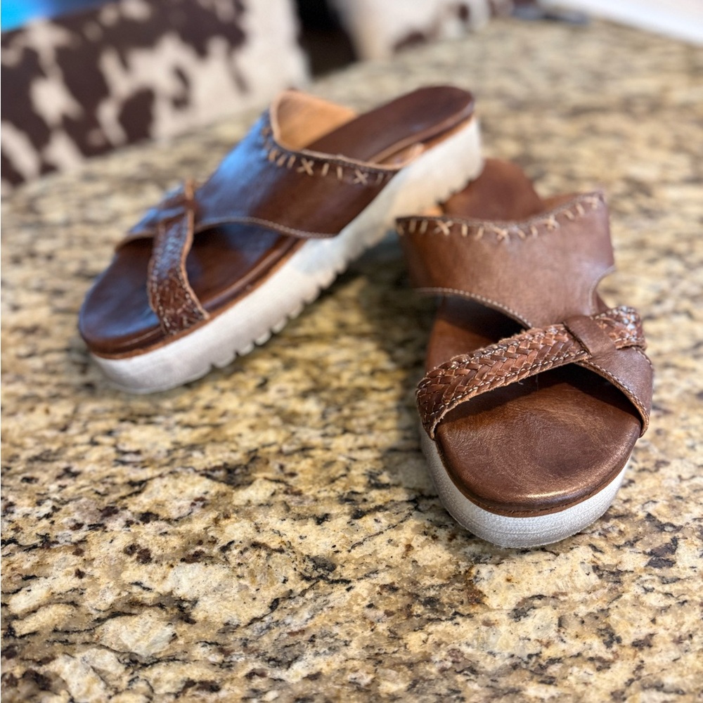 Bed Stu Brown Leather Sandals